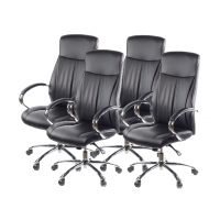 Комплект кресел АКЛАС Дрим CH ANF 4 шт Черный (PU-черный)